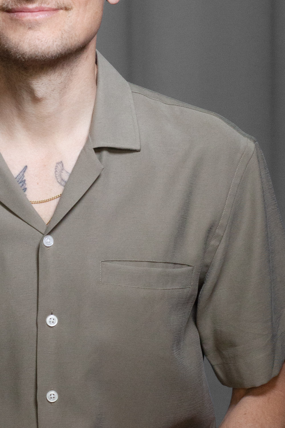 Ante - Rayon - Kortærmet - Oliven