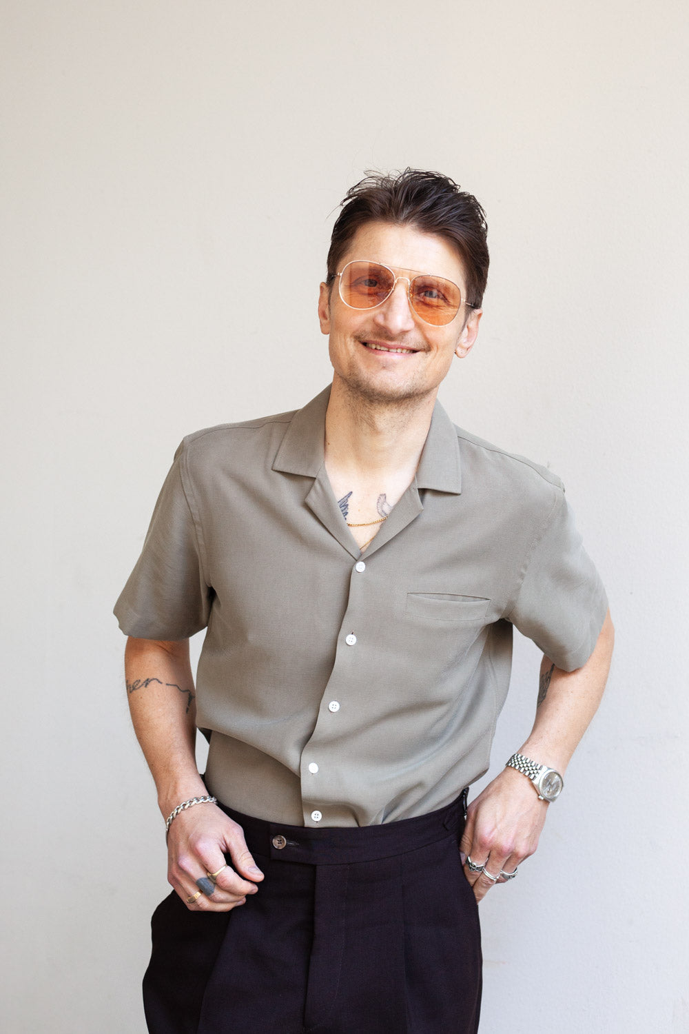 Ante - Rayon - Short Sleeve - Olive