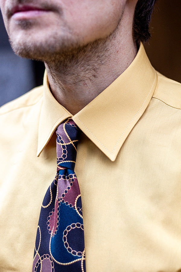 Ante - Poplin - Klassisk Krave - Curry