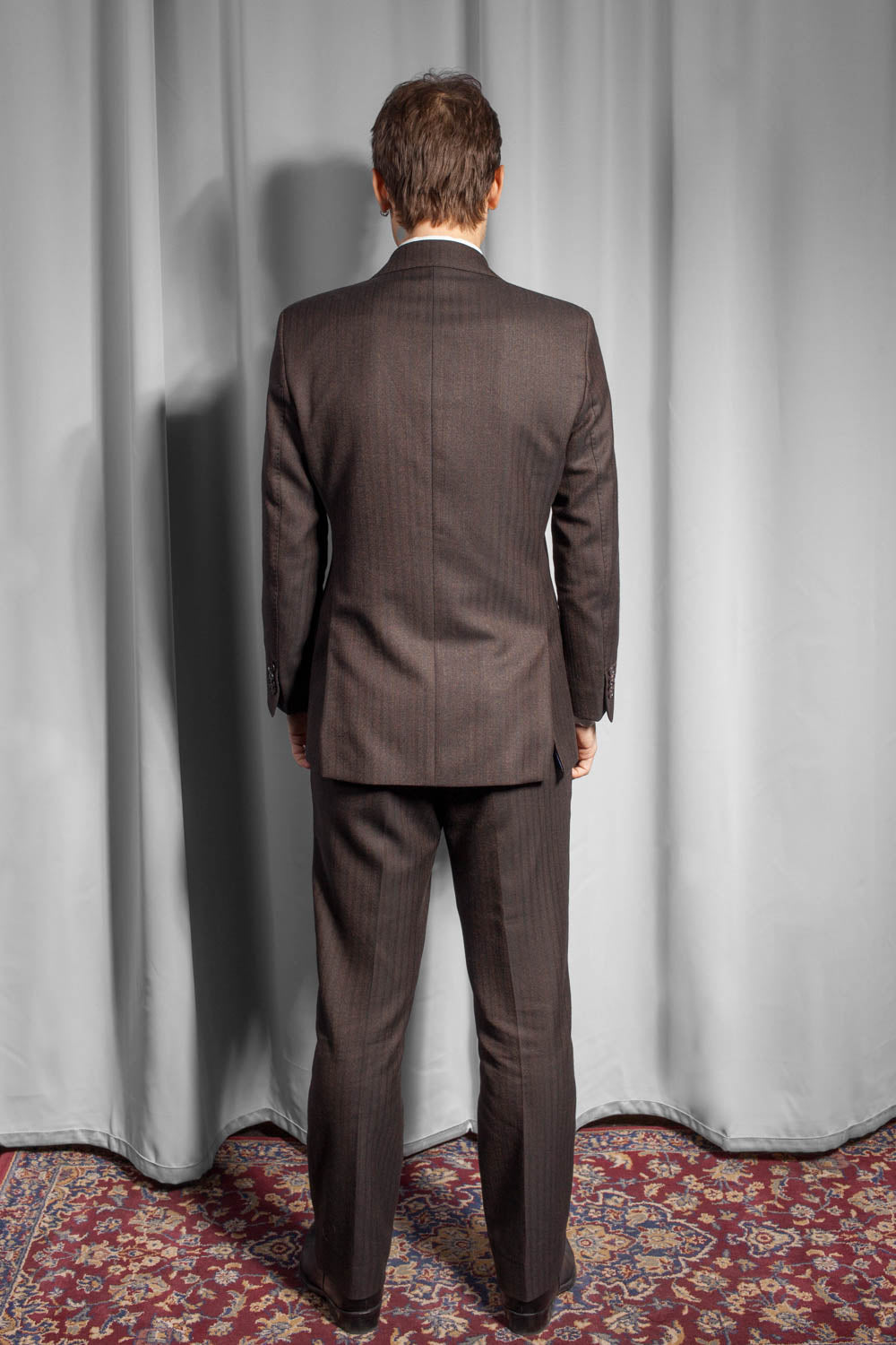 Jakkesæt - Uld - Standeven - Brun heritage