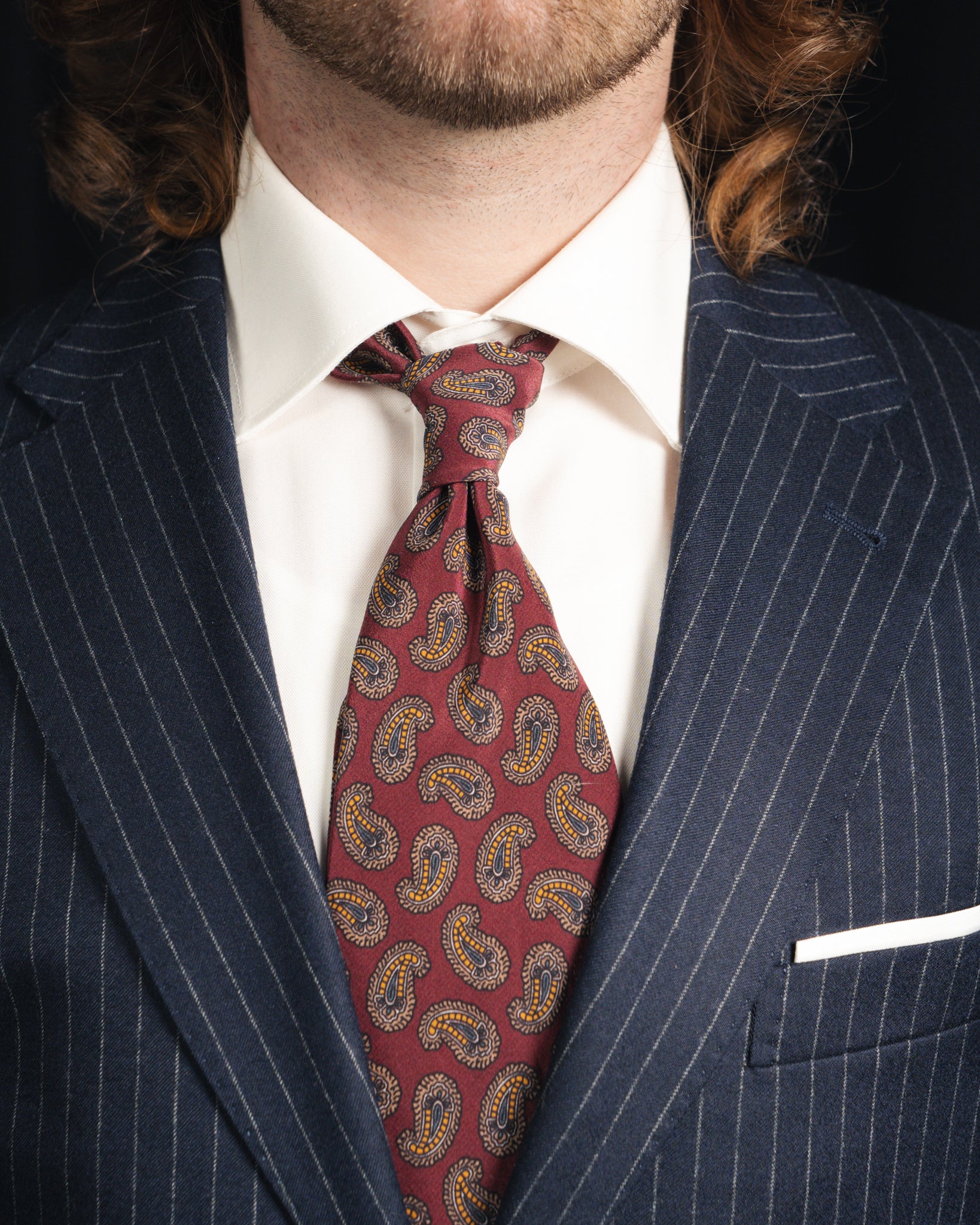 Bob - Uld - VBC - Navy Pinstripe Flannel