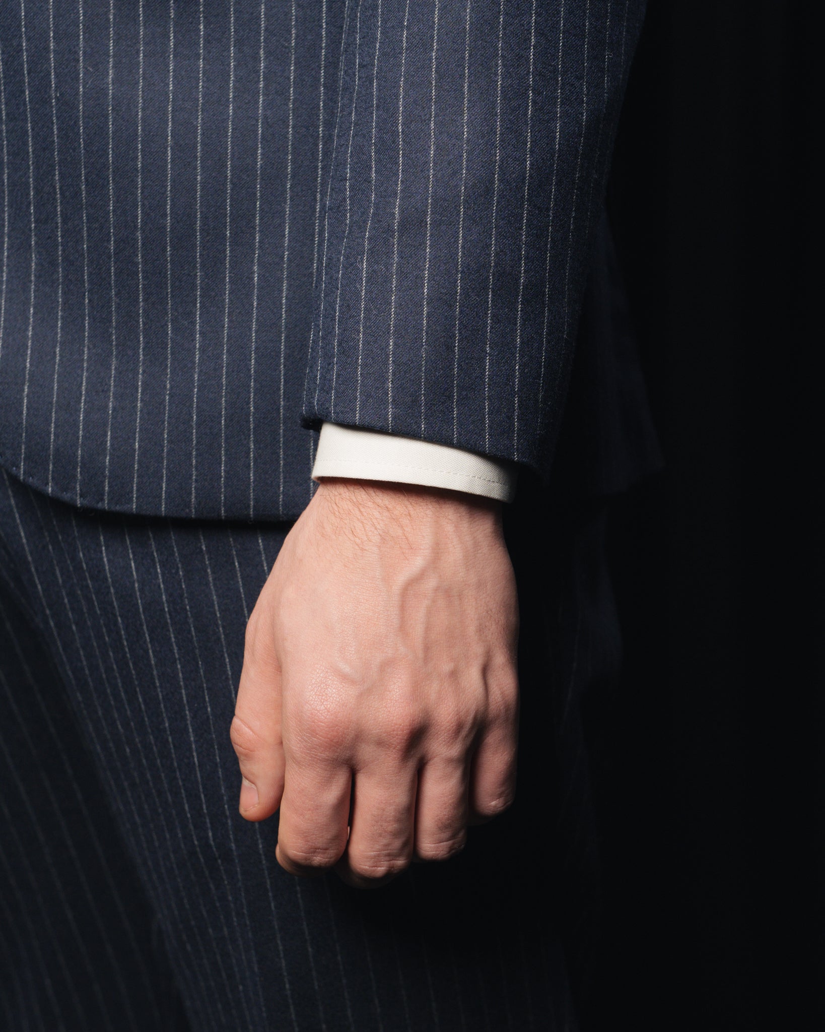 Bob - Uld - VBC - Navy Pinstripe Flannel