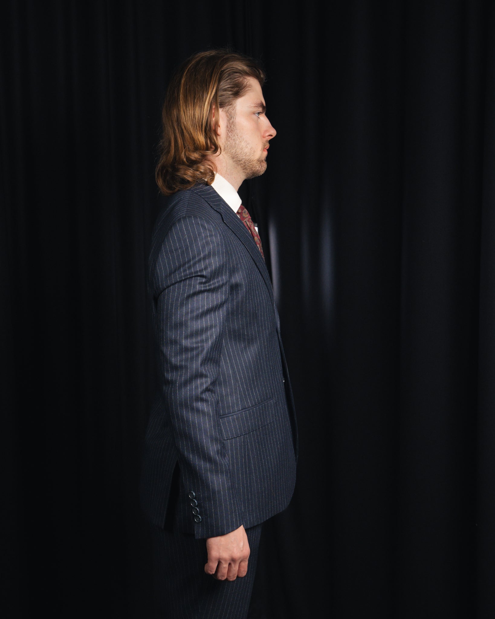 Bob - Uld - VBC - Navy Pinstripe Flannel