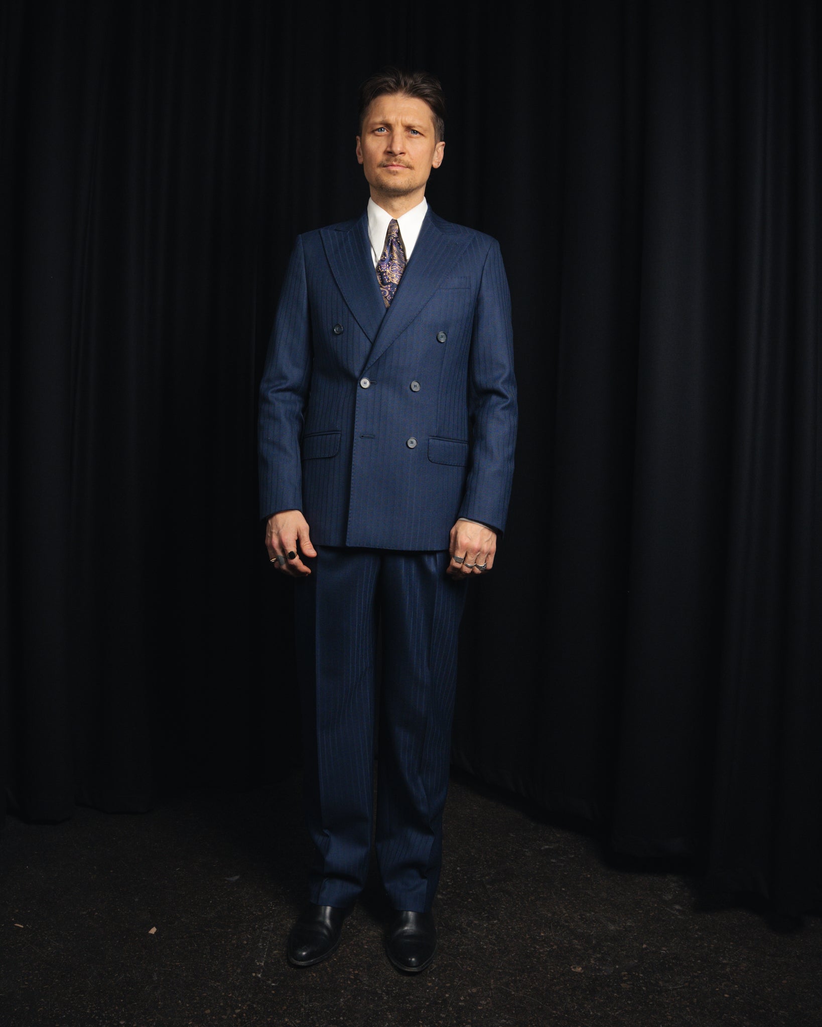 The Collab - Dobbeltradet - Navy - MOD X SOENDERGAARD