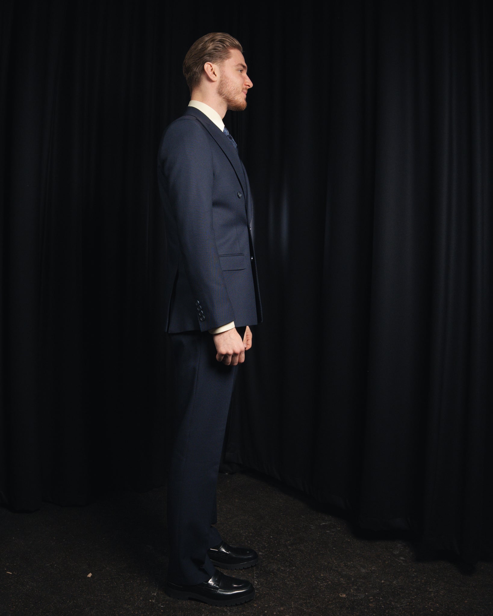 Suit – Double Breasted - 4ply Wool – Rogna - Navy