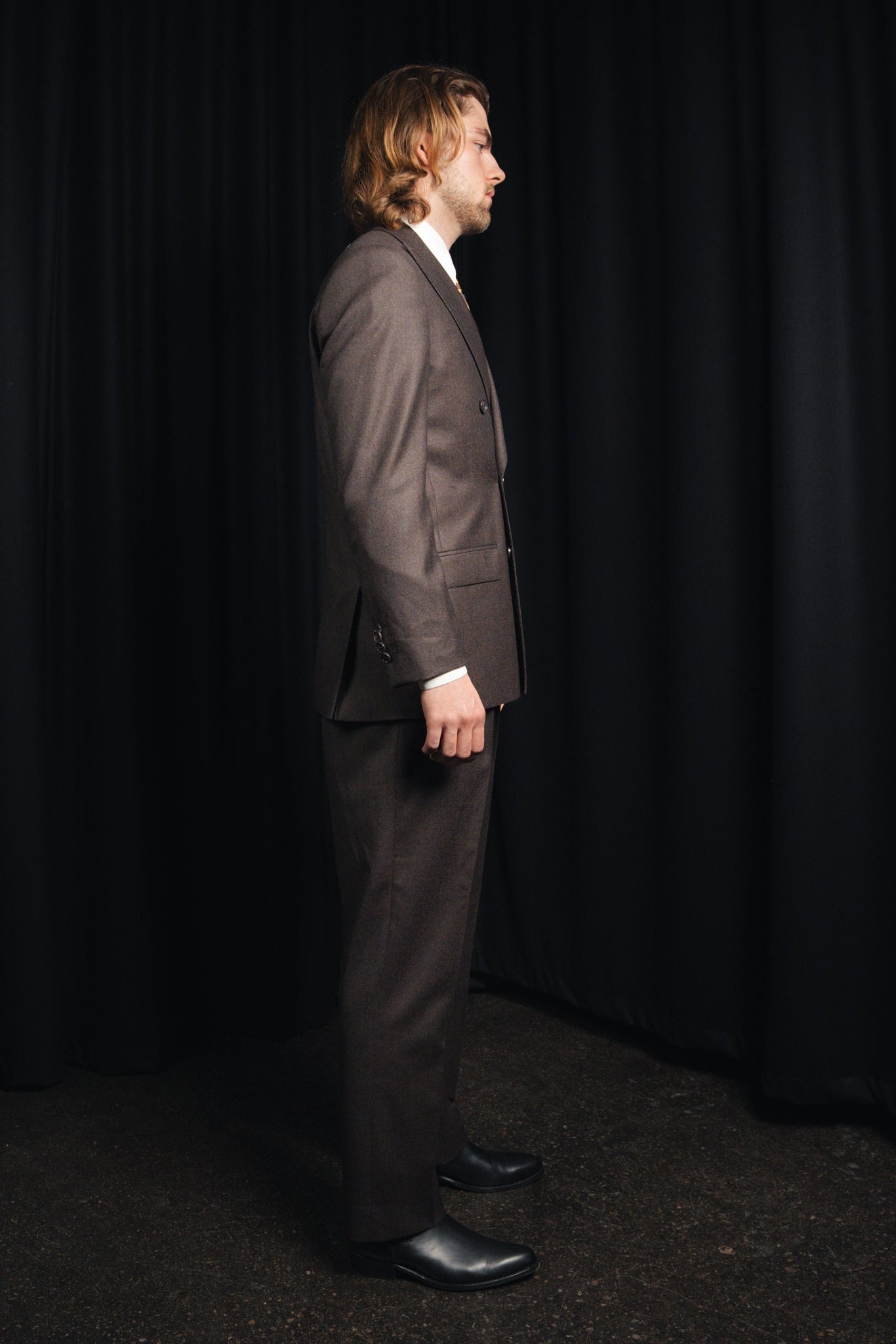 Suit - Double Breasted - VBC - Brown Flannel