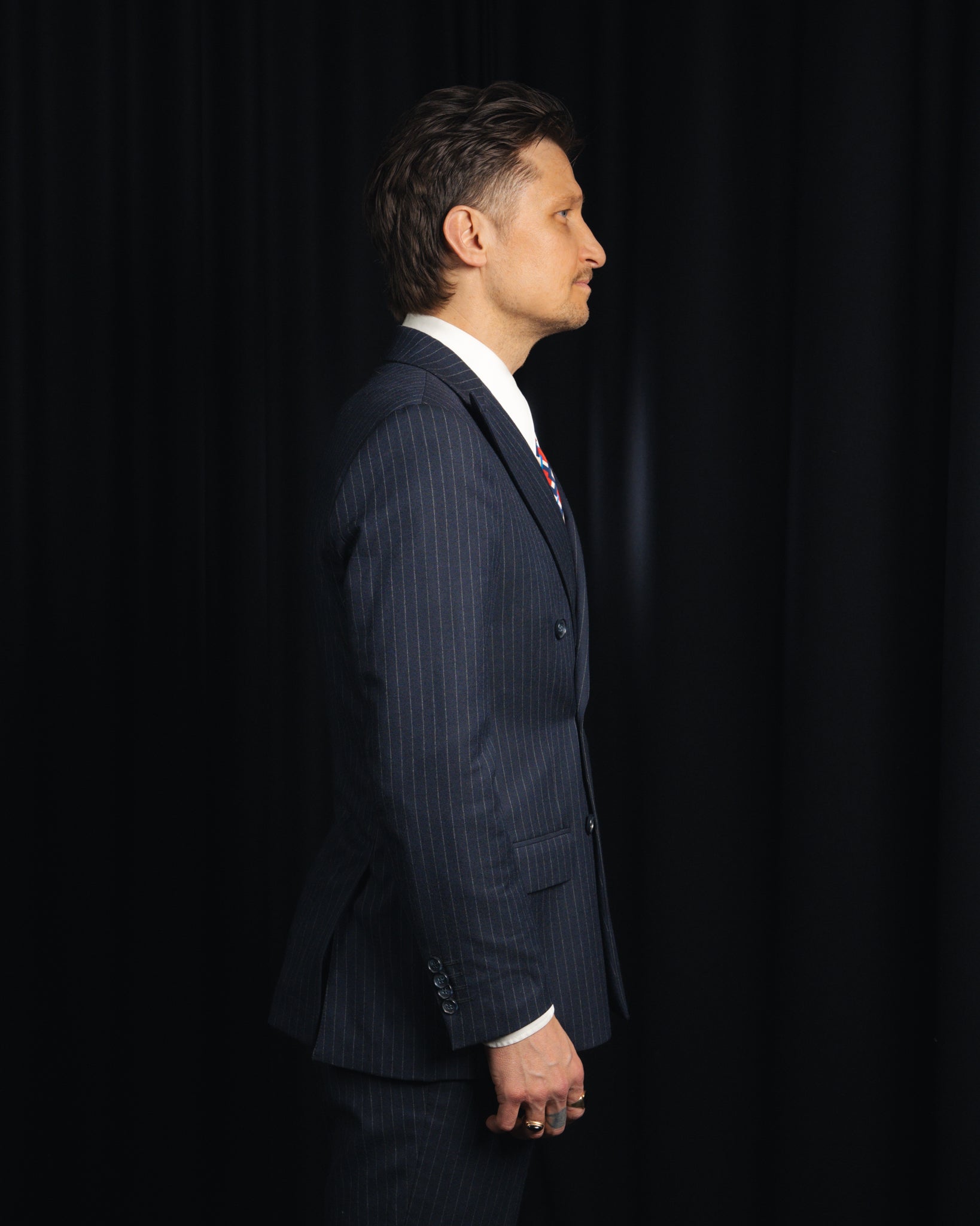 Donny - Wool - VBC - Navy Pinstripe Flannel