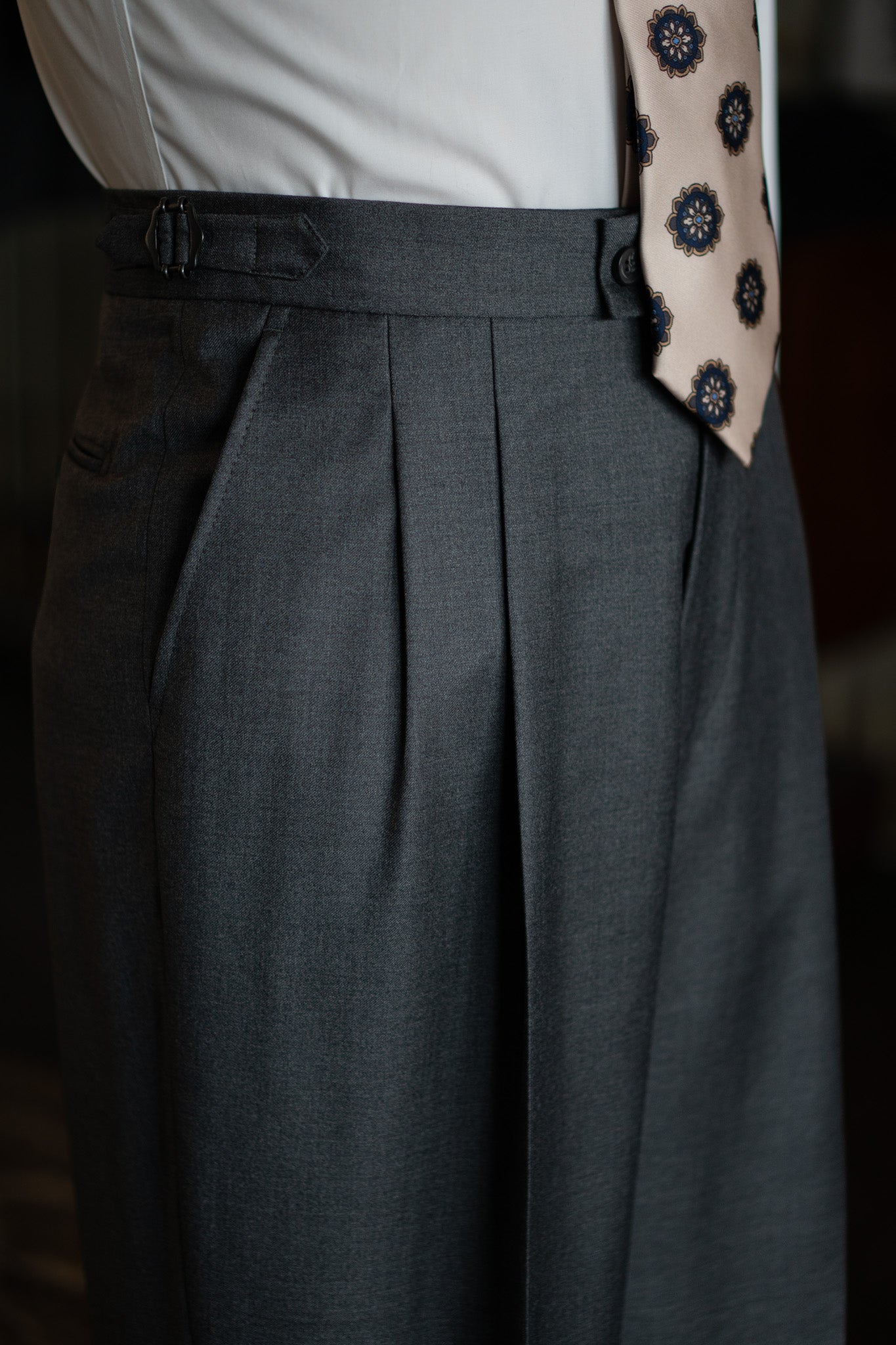 The Classic - Enkeltradet - VBC - Grå twill