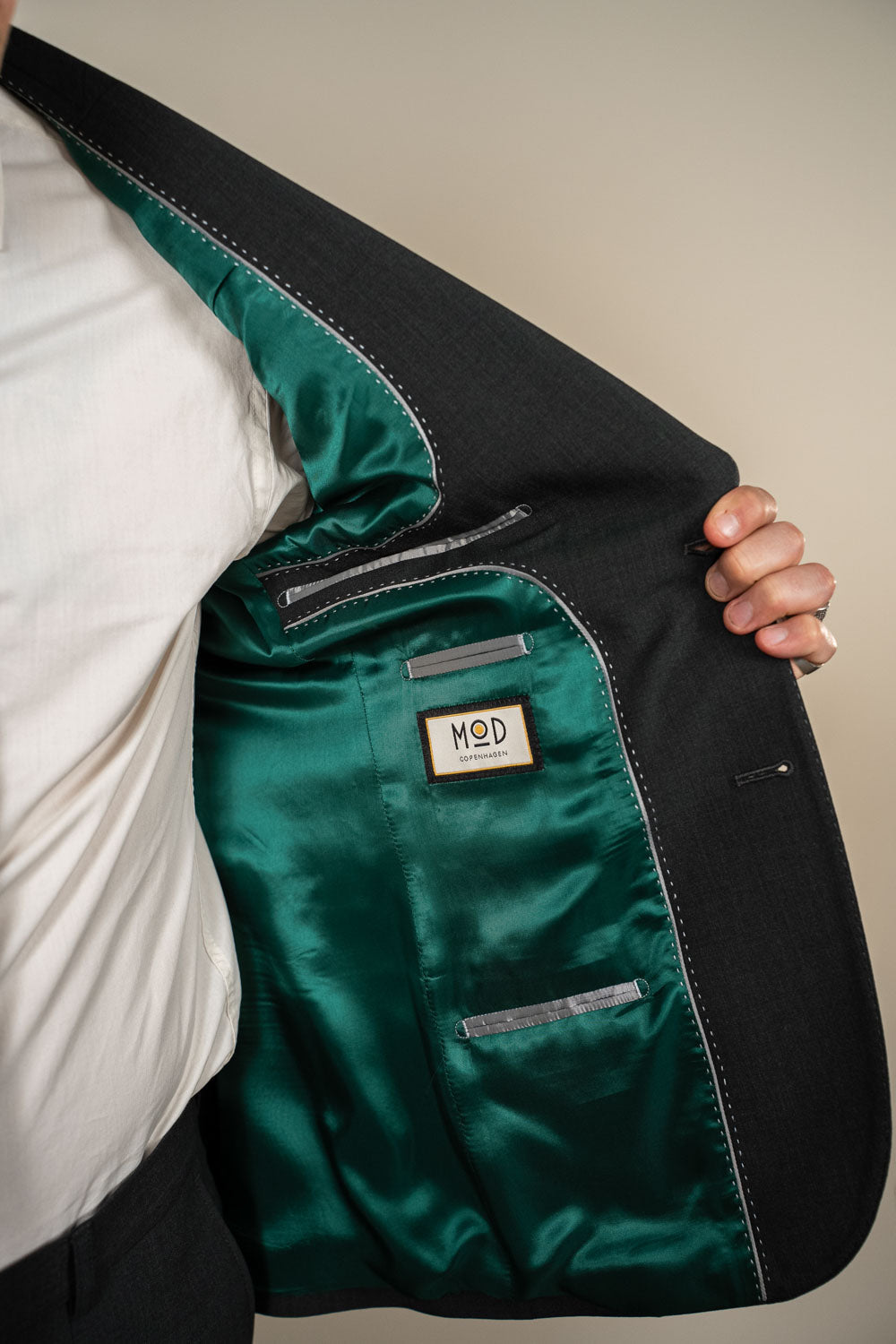 Jakkesæt – Enkeltradet - Uld- Tollegno - Grøn