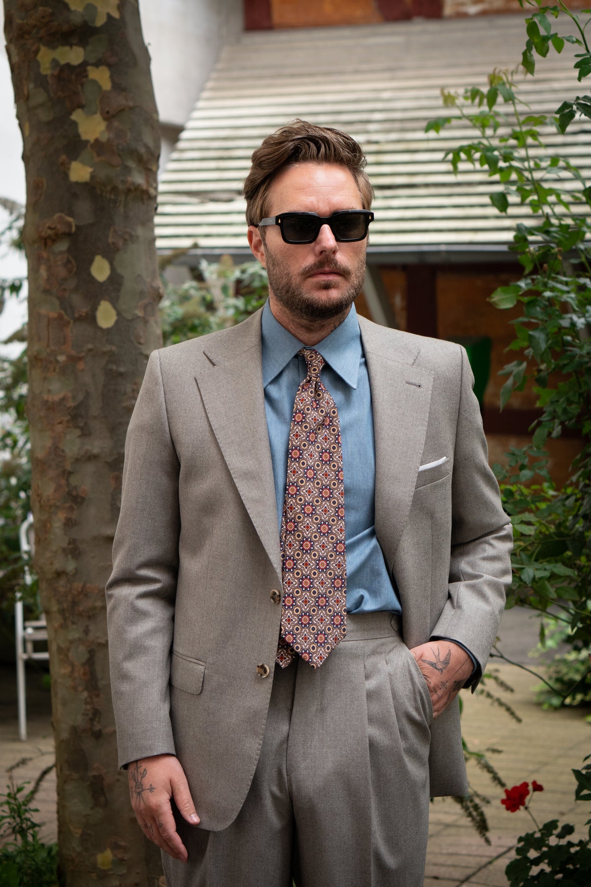 The Classic - Enkeltradet - Flannel - Sand