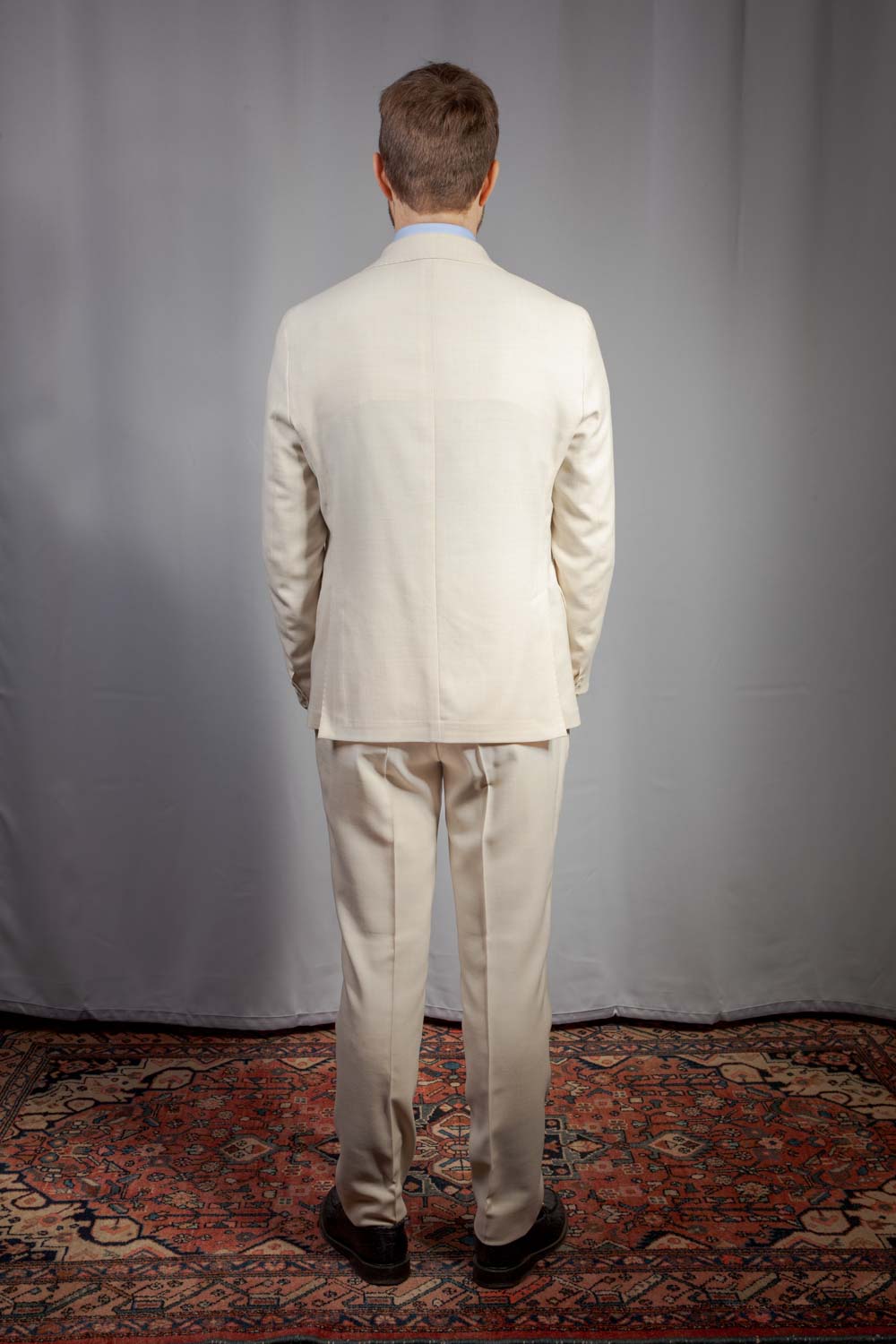 Jakkesæt - Enkeltradet - Uld/Hør - Elfenben