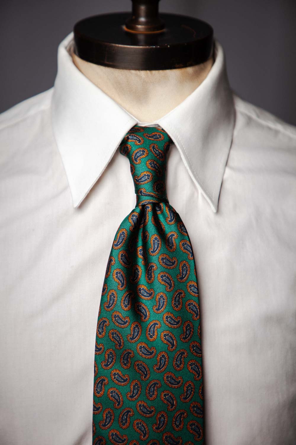 Slips - Silke - Grøn Paisley