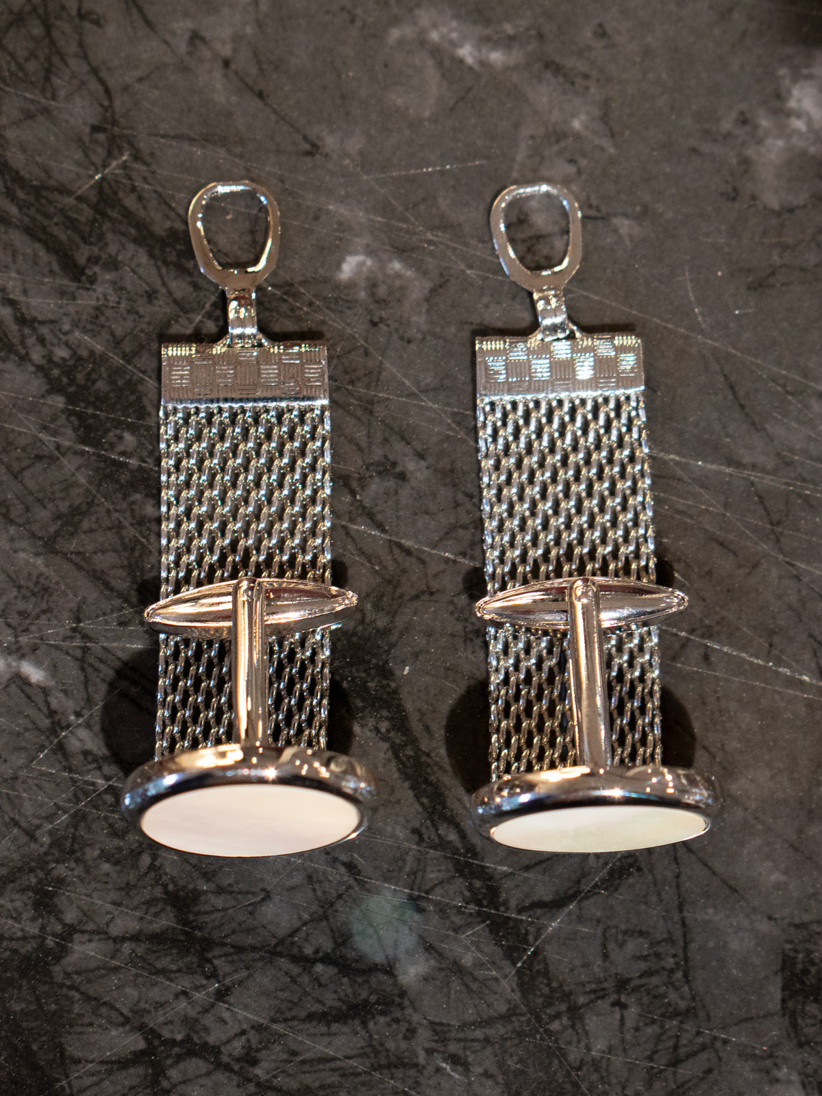 Cufflinks - Silver - Rose