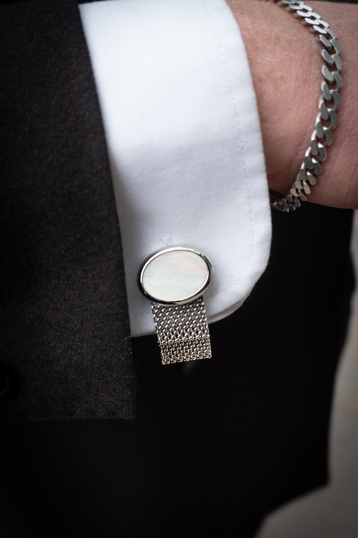 Cufflinks - Silver - Rose