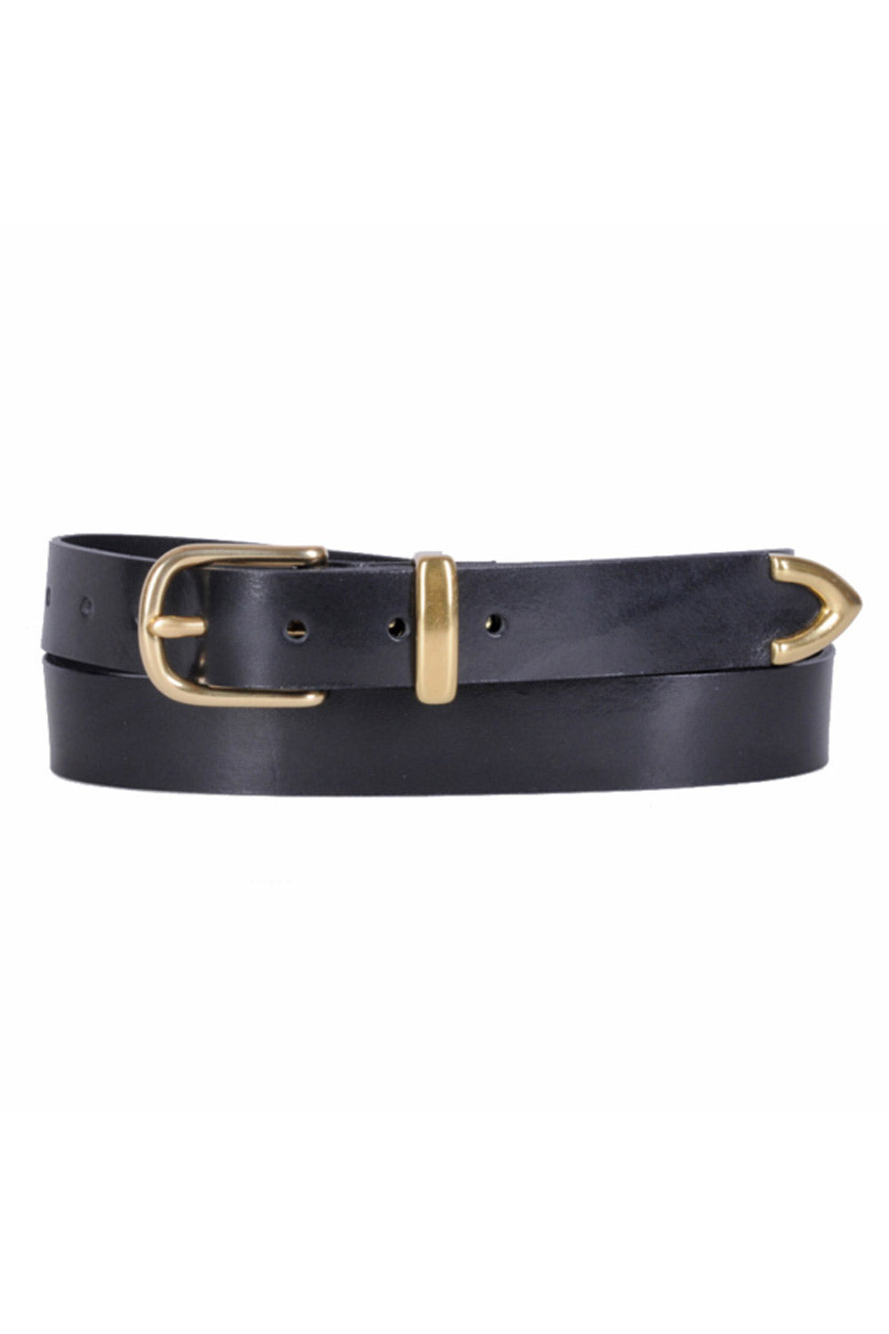 Belt - Metal - Full grain leather - Black