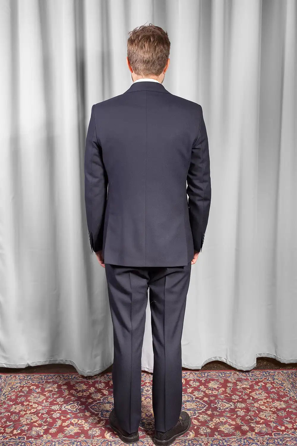 Jakkesæt – Dobbeltradet - 4ply Uld – Rogna - Navy