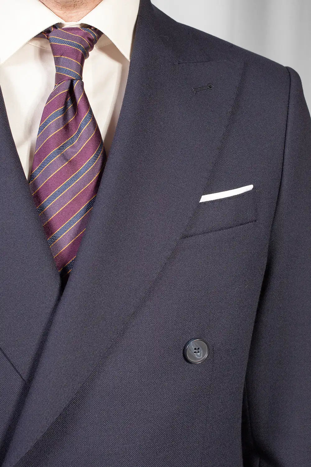 Jakkesæt – Dobbeltradet - 4ply Uld – Rogna - Navy