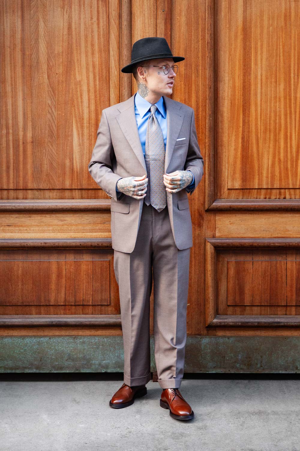 Jakkesæt – Enkeltradet - 4ply Uld - Rogna - Sand