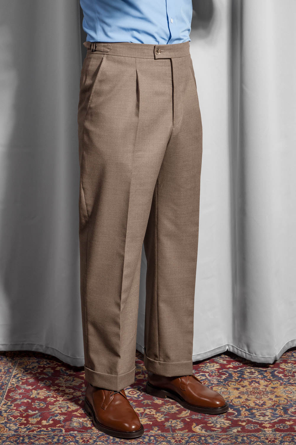 Jakkesæt – Enkeltradet - 4ply Uld - Rogna - Sand