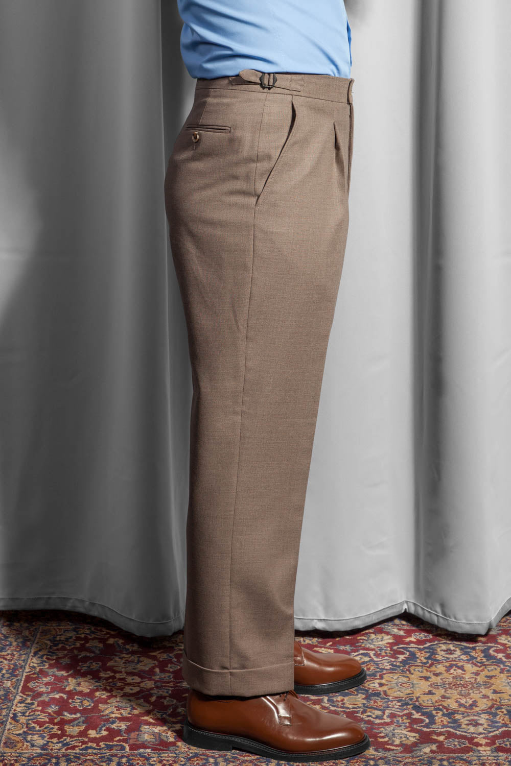 Jakkesæt – Enkeltradet - 4ply Uld - Rogna - Sand