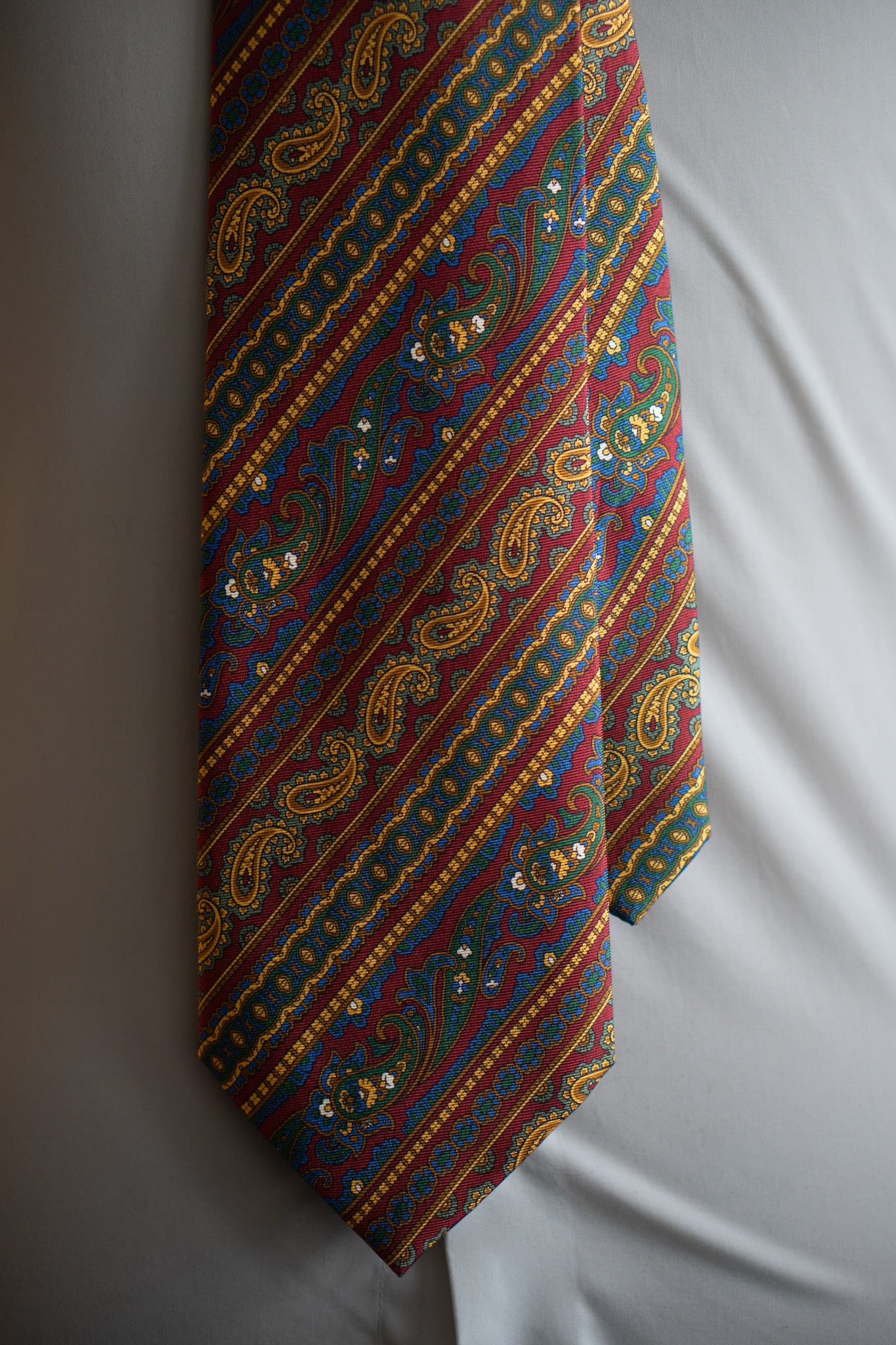 Tie - Silk - Navy striped - Italian