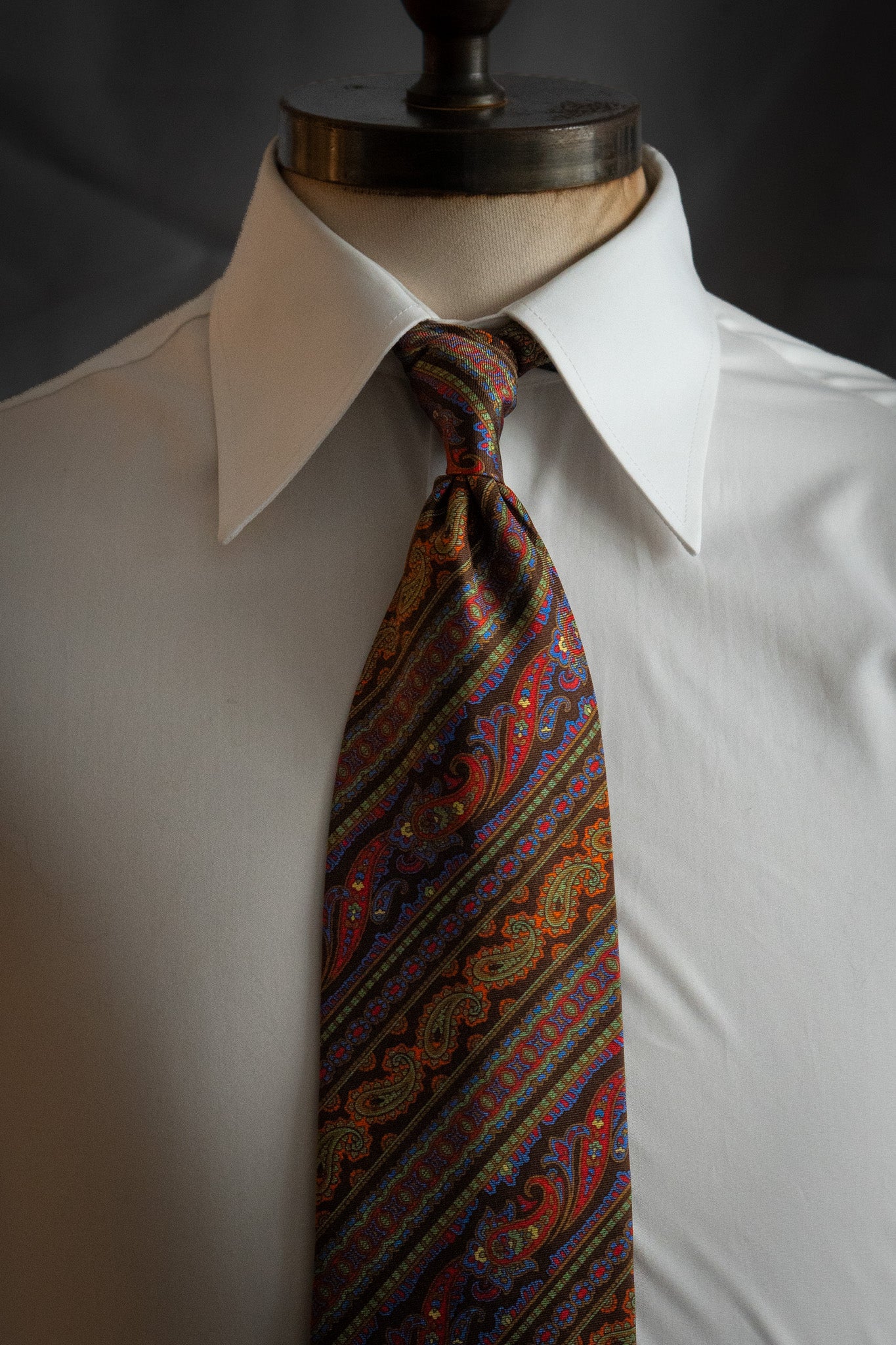 Tie - Silk - Navy striped - Italian