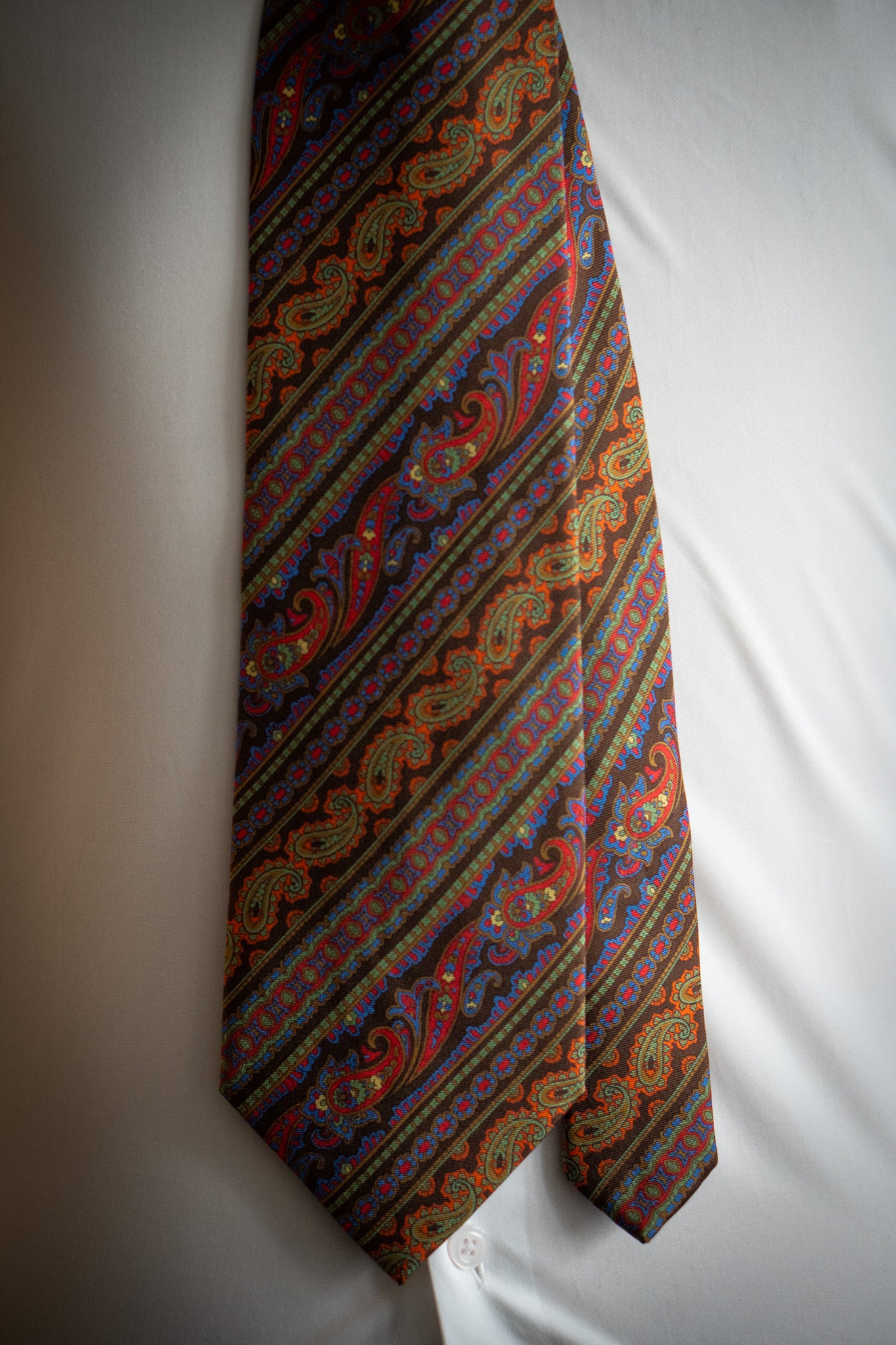 Tie - Silk - Navy striped - Italian