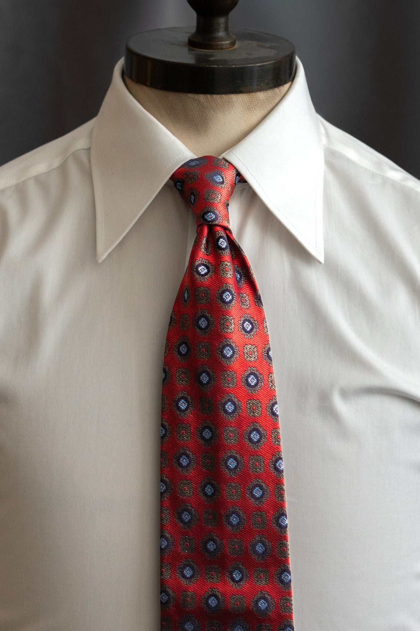 Tie - Silk - Brown Blue Renaissance