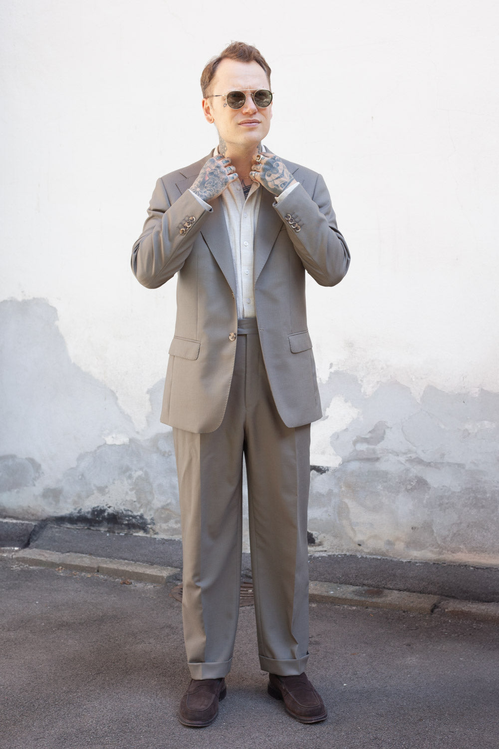 Jakkesæt – Enkeltradet - Tropical - VBC - Beige