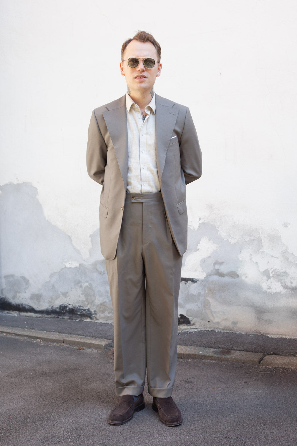 Jakkesæt – Enkeltradet - Tropical - VBC - Beige