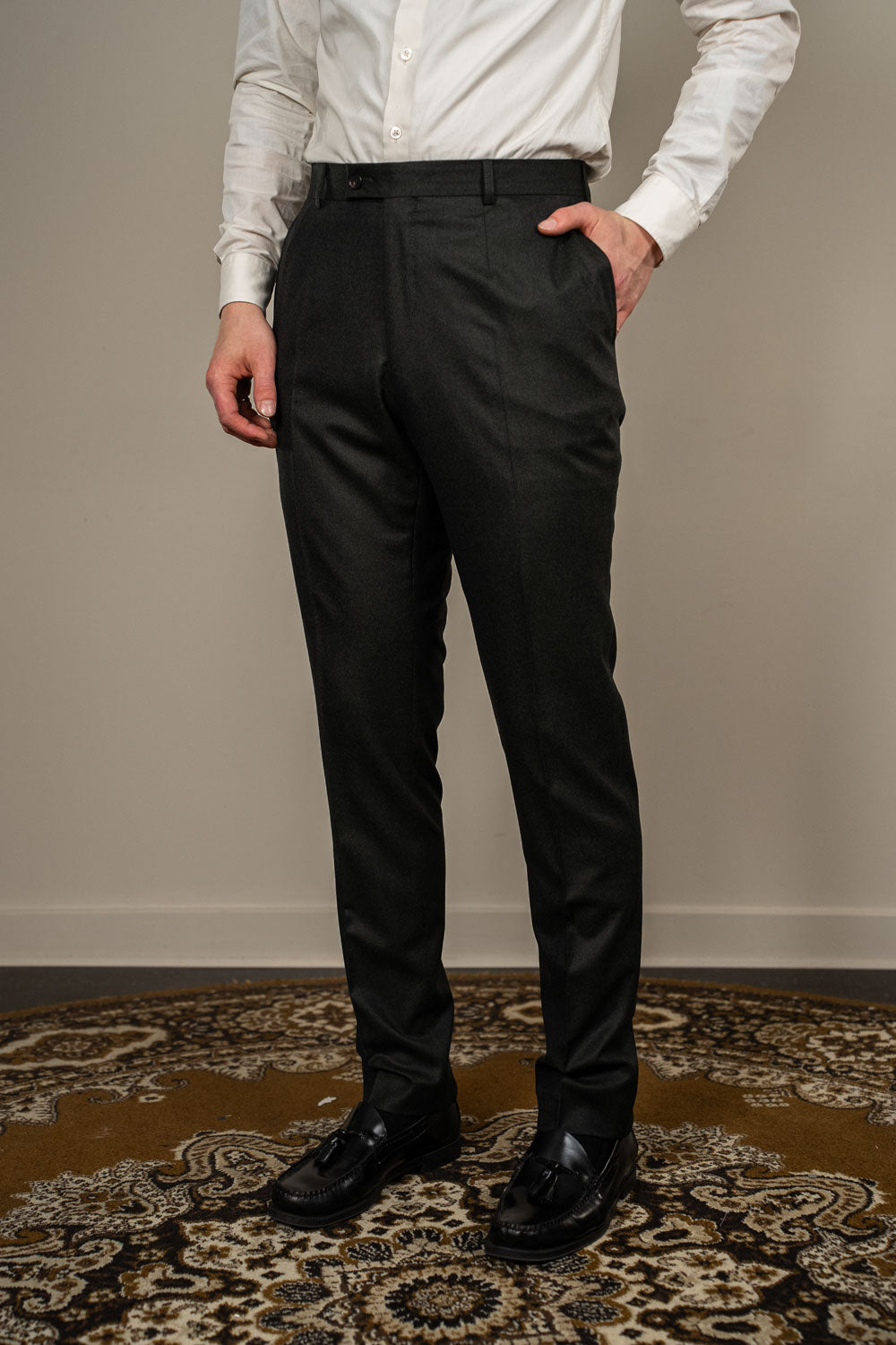 Jakkesæt – Enkeltradet - Uld - VBC - Grøn Flannel