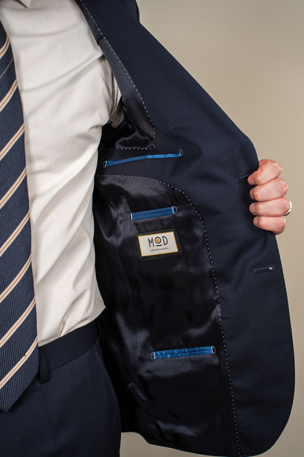 Jakkesæt – Enkeltradet - Uld - Marlane - Navy