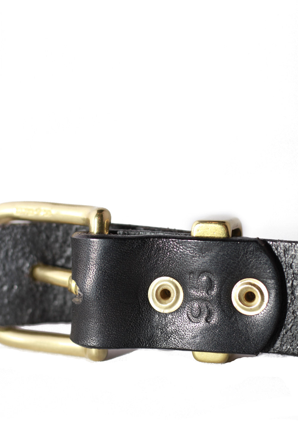 Belt - Metal - Full grain leather - Black