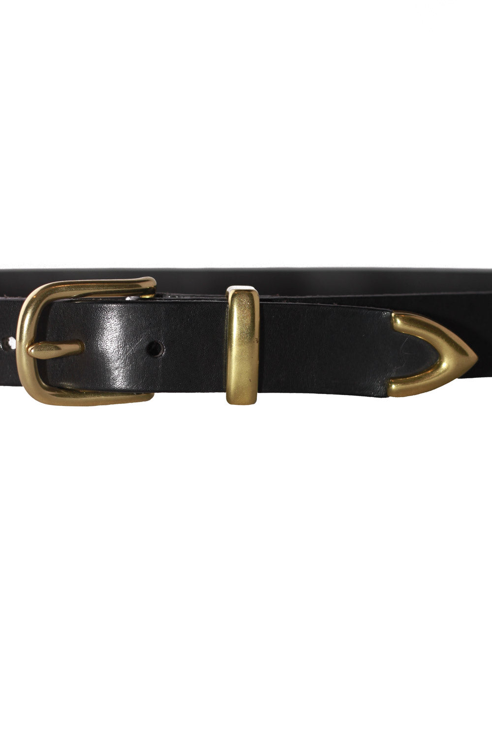 Belt - Metal - Full grain leather - Black