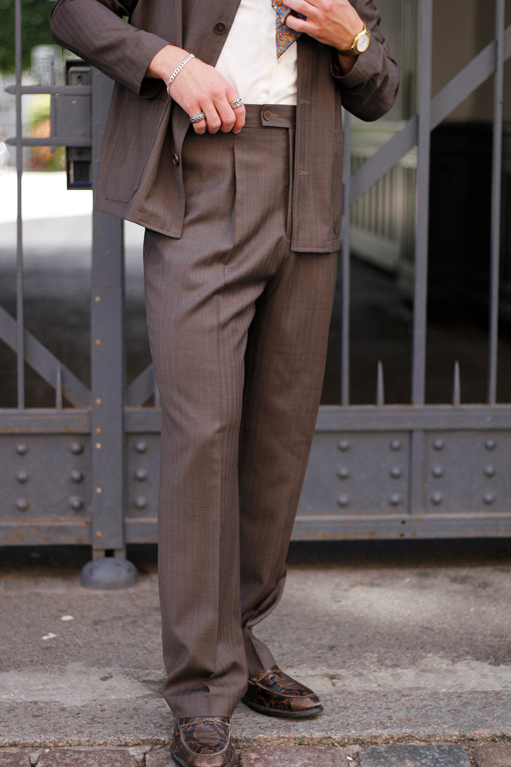 Gordon - Wool - Tessimax - Brown Herringbone