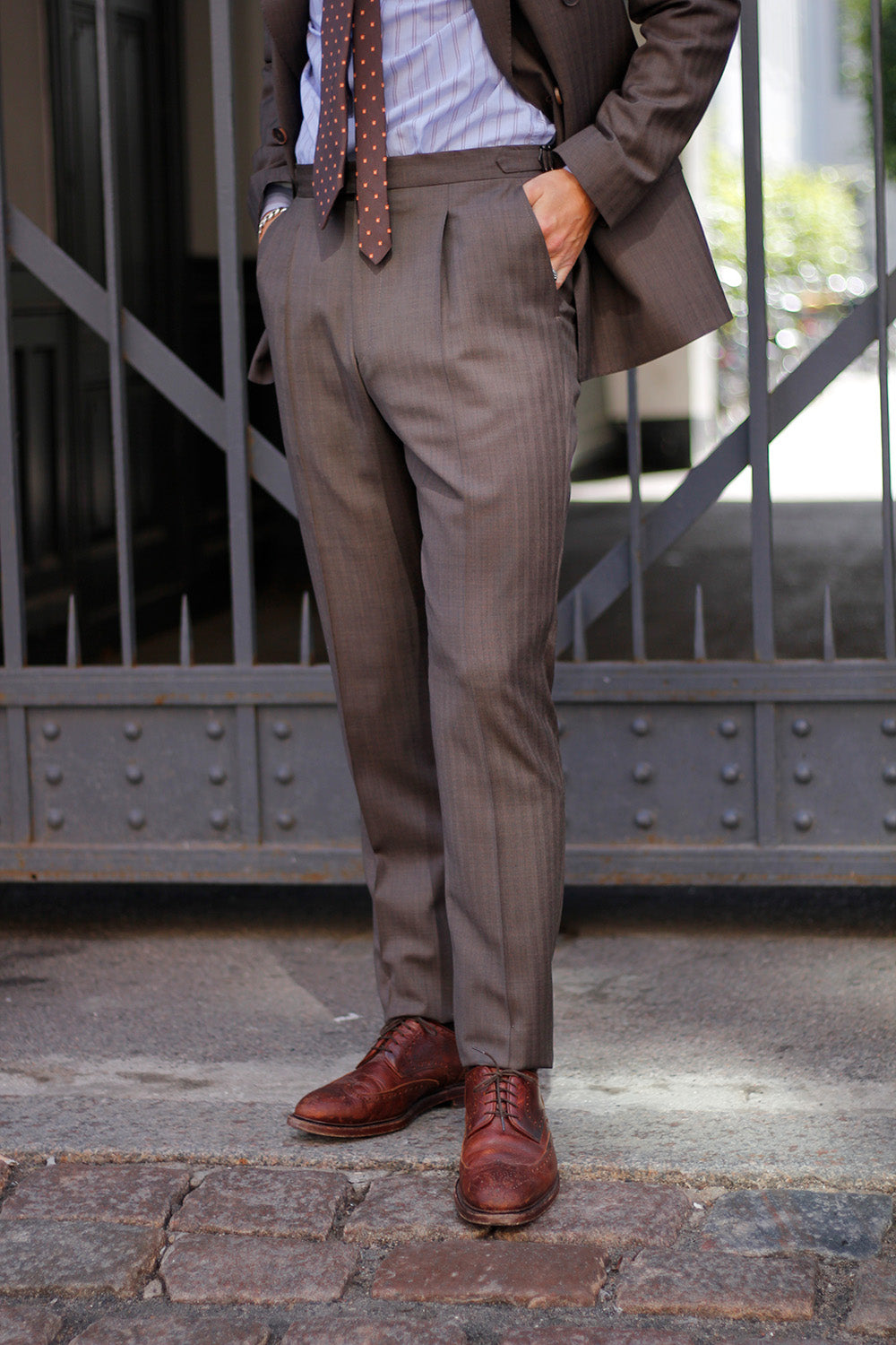 Shelby - Wool - Tessimax - Brown Herringbone