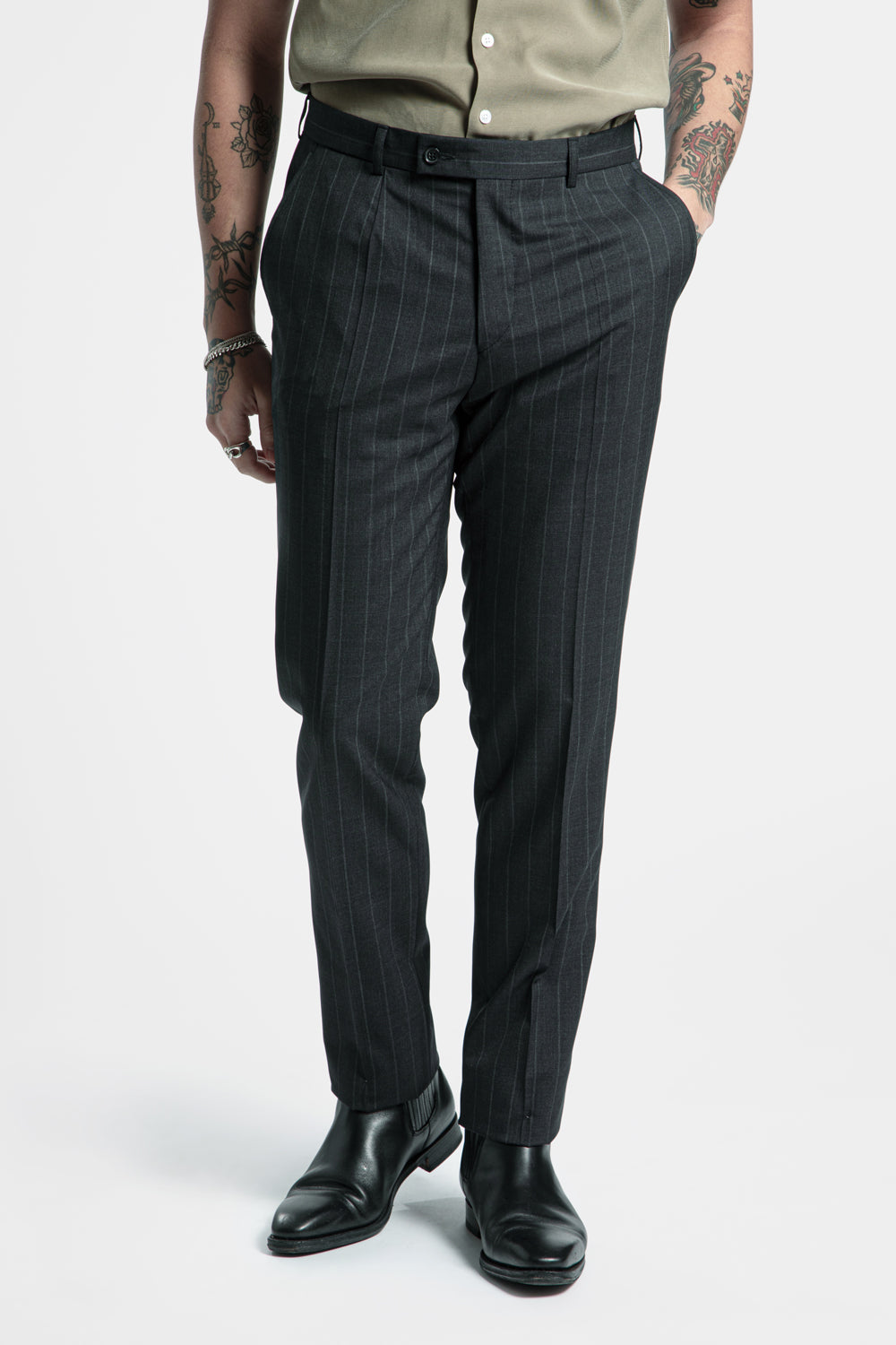 Anton - Wool - VBC - Grey Pinstripe