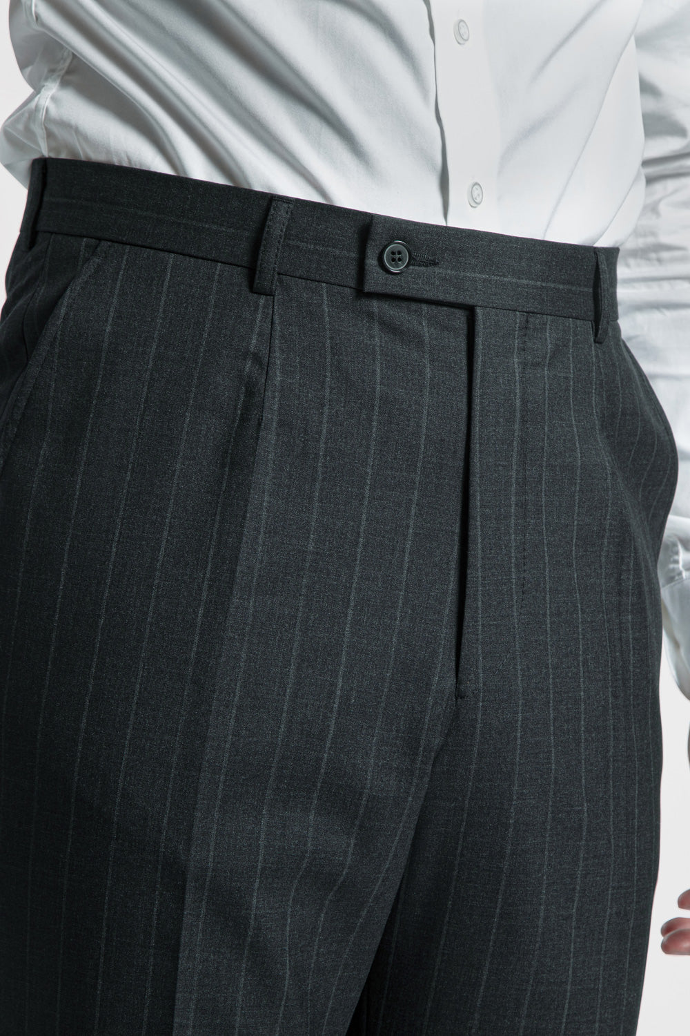 Tony - Wool - VBC - Grey Pinstripe