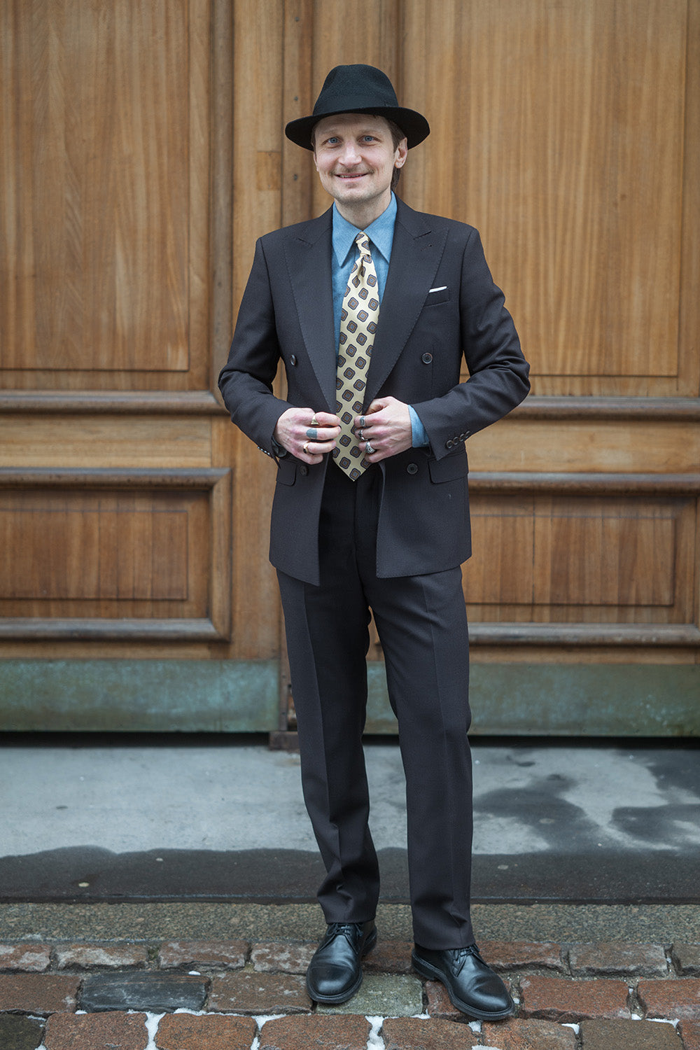 Jakkesæt – Dobbeltradet - 4ply Uld – Rogna - Brun