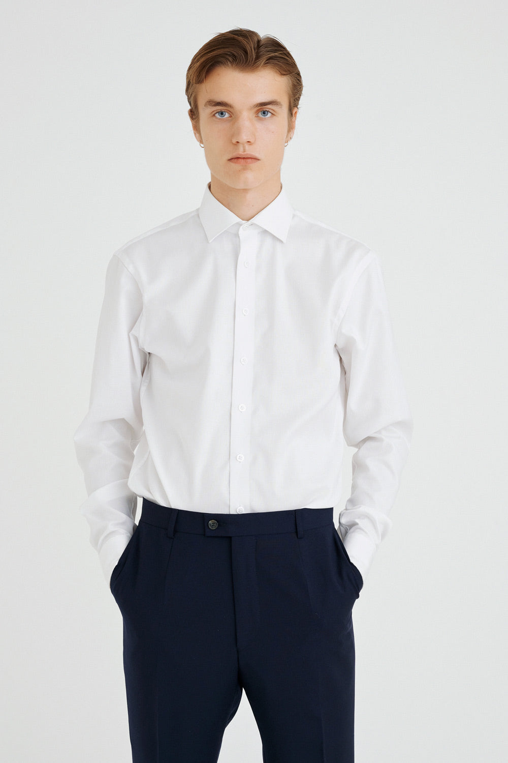Ante - Oxford - Cutaway collar - White