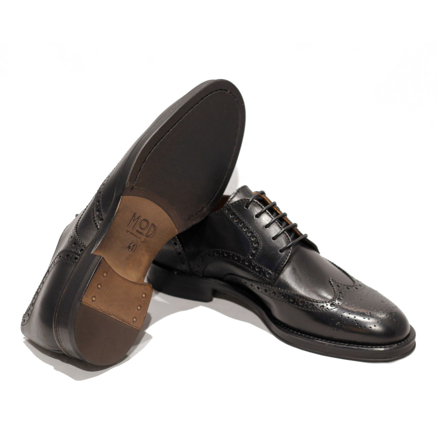 The Brogue - Læder - Sort - Brad