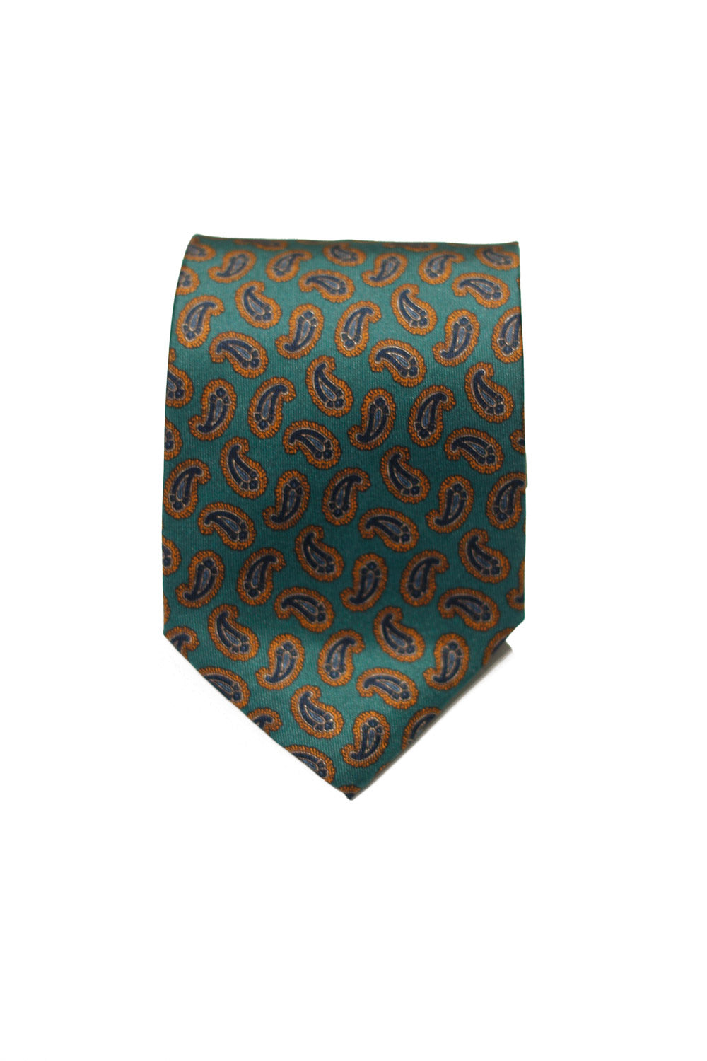 Slips - Silke - Grøn Paisley