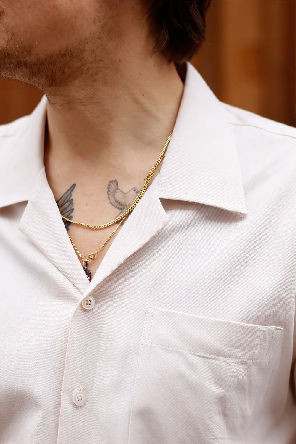 Alen - Cotton - Short sleeve - Off White - Lapel