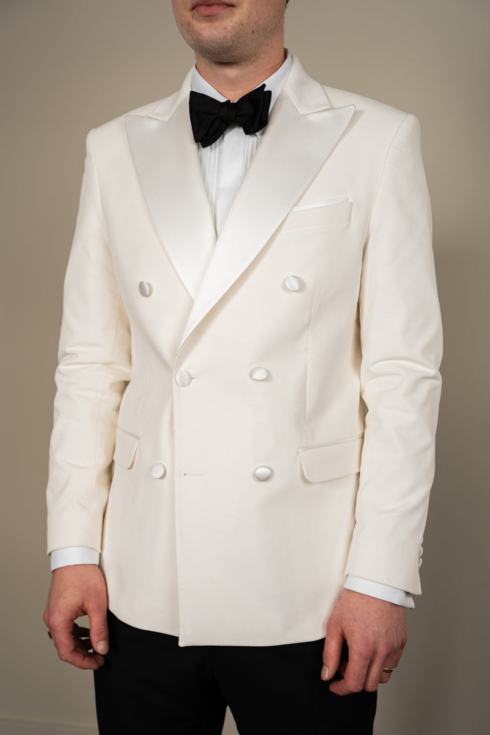 Donny - Velour - Off White - Dobbeltradet