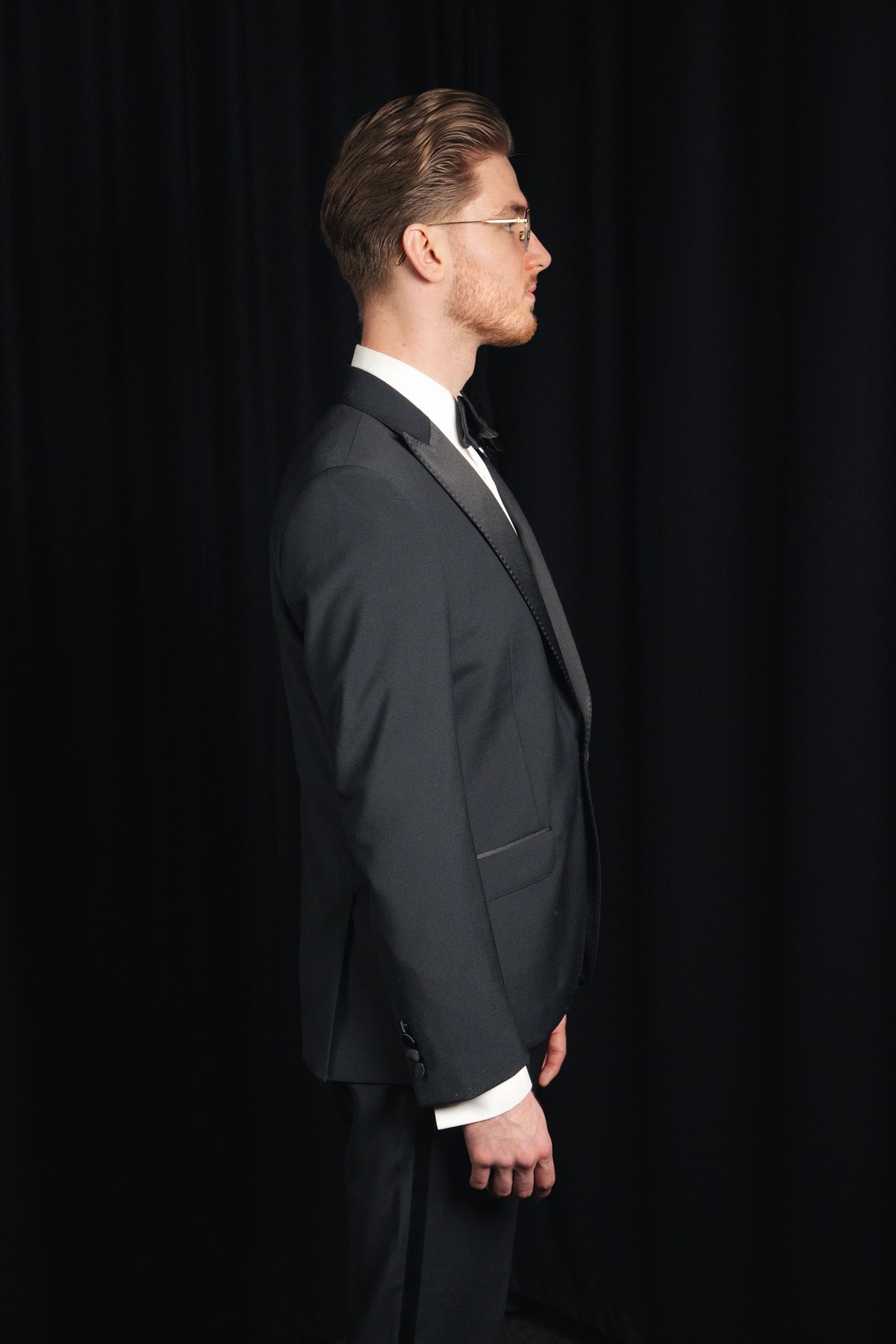 Andro - Tuxedo - Wool - Black