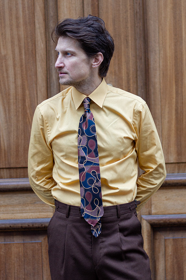 Ante - Poplin - Klassisk Krave - Curry