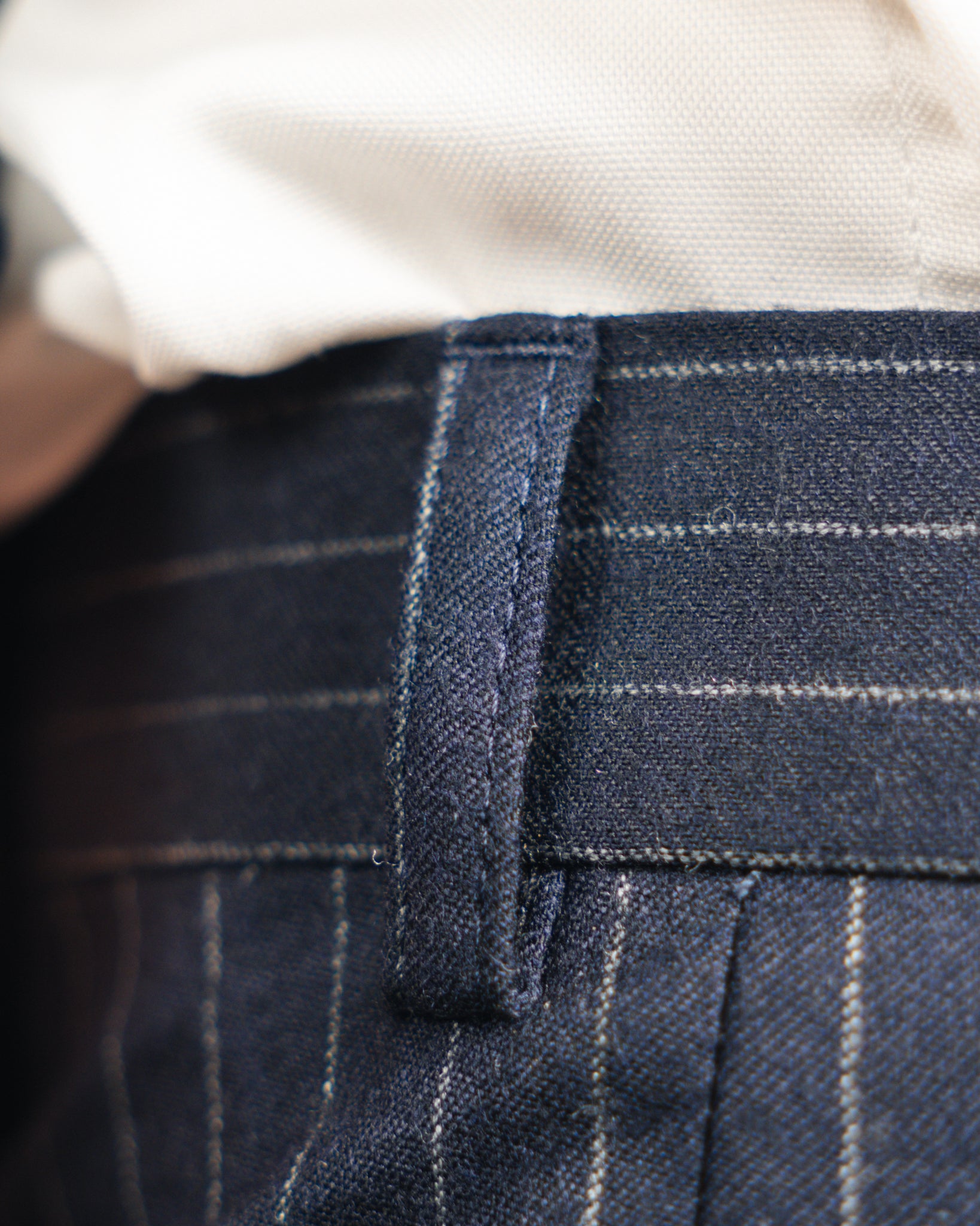 Anton - Uld - VBC - Navy Pinstripe Flannel