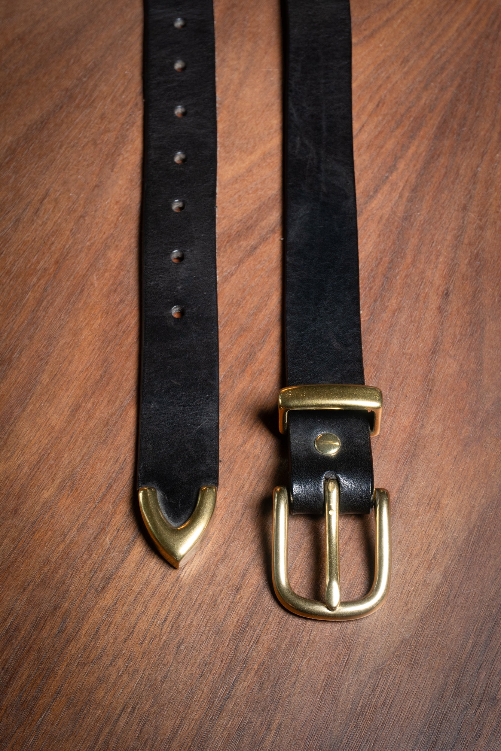 Belt - Metal - Full grain leather - Black