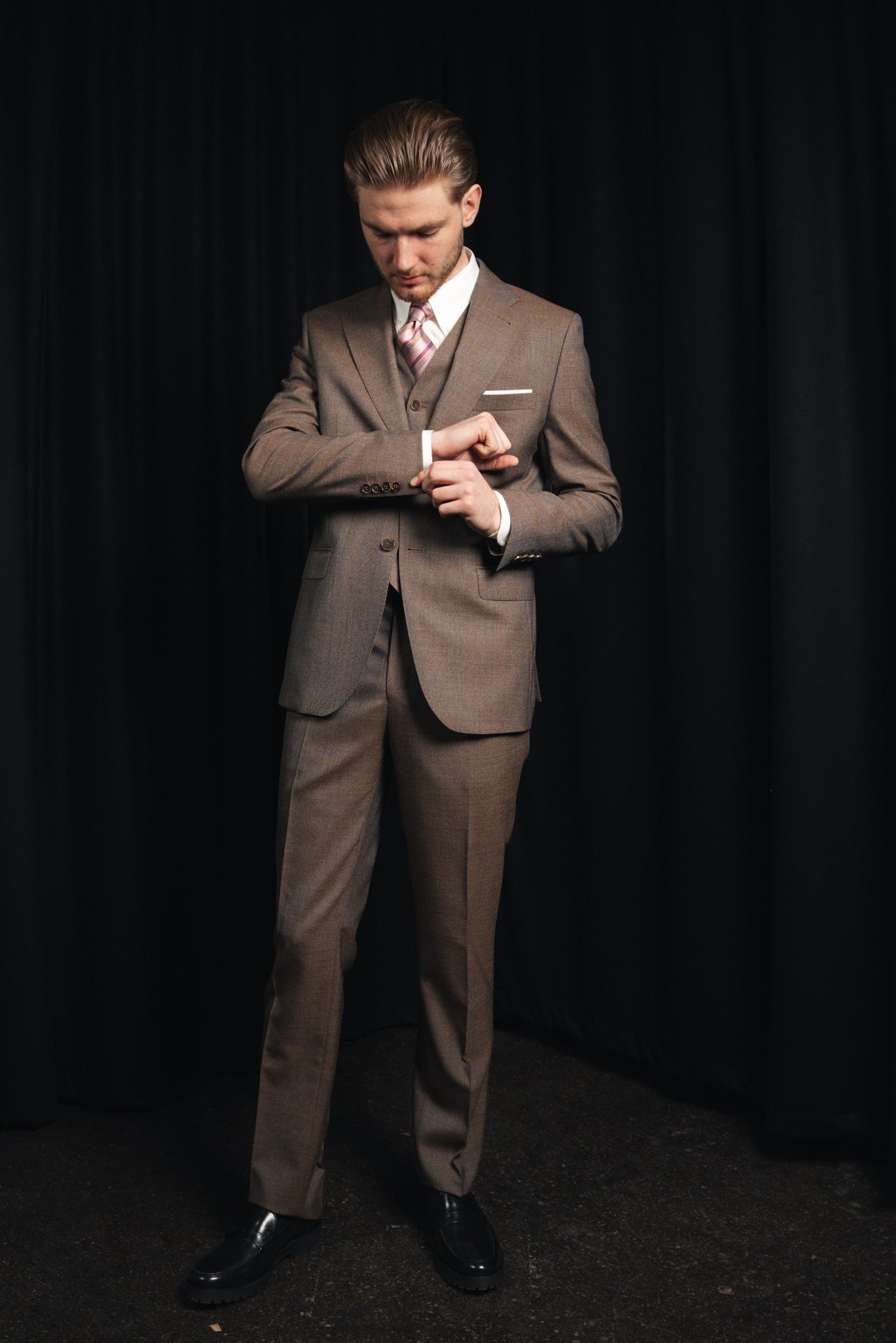 Suit – Single Breasted - Wool – VBC - Brown Melange