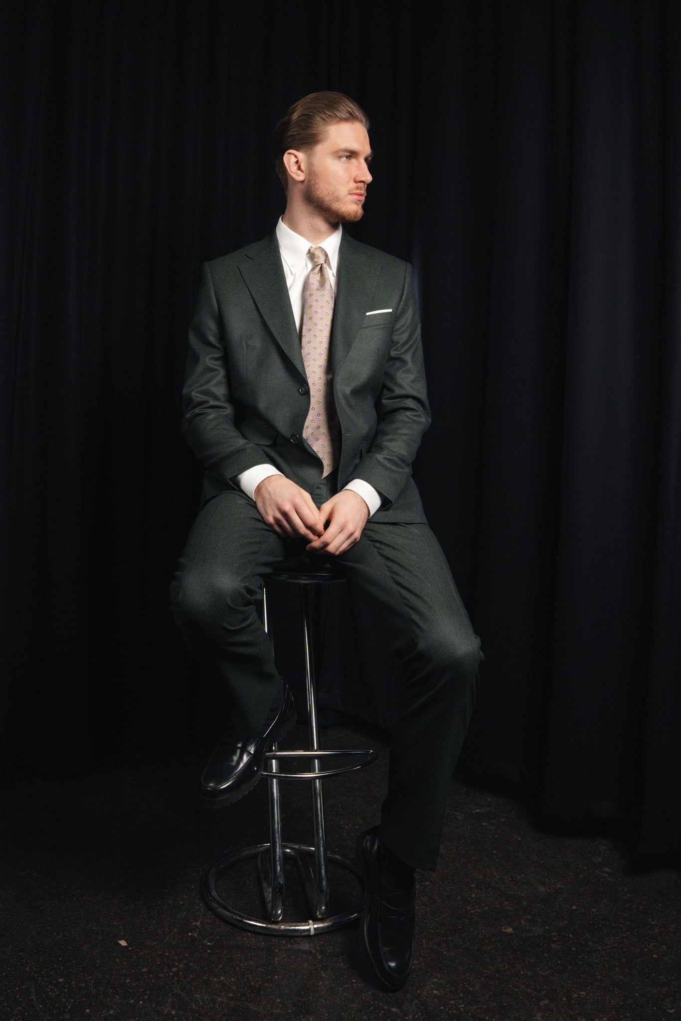 Suit – Single Breasted - Wool - VBC - Green Flannel
